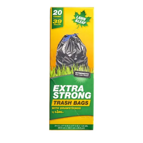 Extra Strong Lawn & Leaf Trash Bags With Drawstrings^Lidl Discount