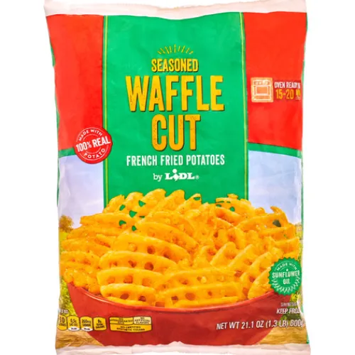 Frozen Seasoned Waffle Cut French Fried Potatoes^Lidl Hot