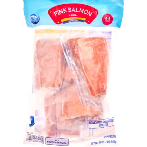 Frozen Wild Caught Pink Salmon, Boneless Skin-On Fillets^Lidl Online