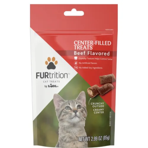 FURtrition™ Center Filled Cat Treats, Beef^Lidl New