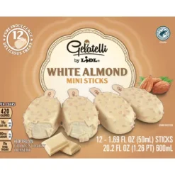Gelatelli Frozen Almond Mini Sticks, Almond, White Almond^Lidl Outlet