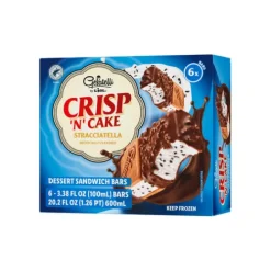 Gelatelli Frozen Crisp 'N' Cake Stracciatella Dessert Sandwich Bars^Lidl Discount