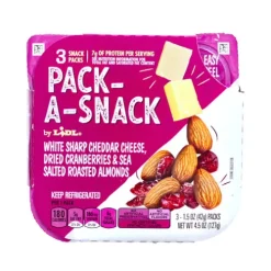 Pack-A-Snack, White Sharp Cheddar Cheese, Dried Cranberries & Sea Salted Roasted Almonds^Lidl