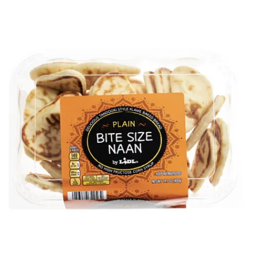 Plain Bite Size Naan^Lidl Hot